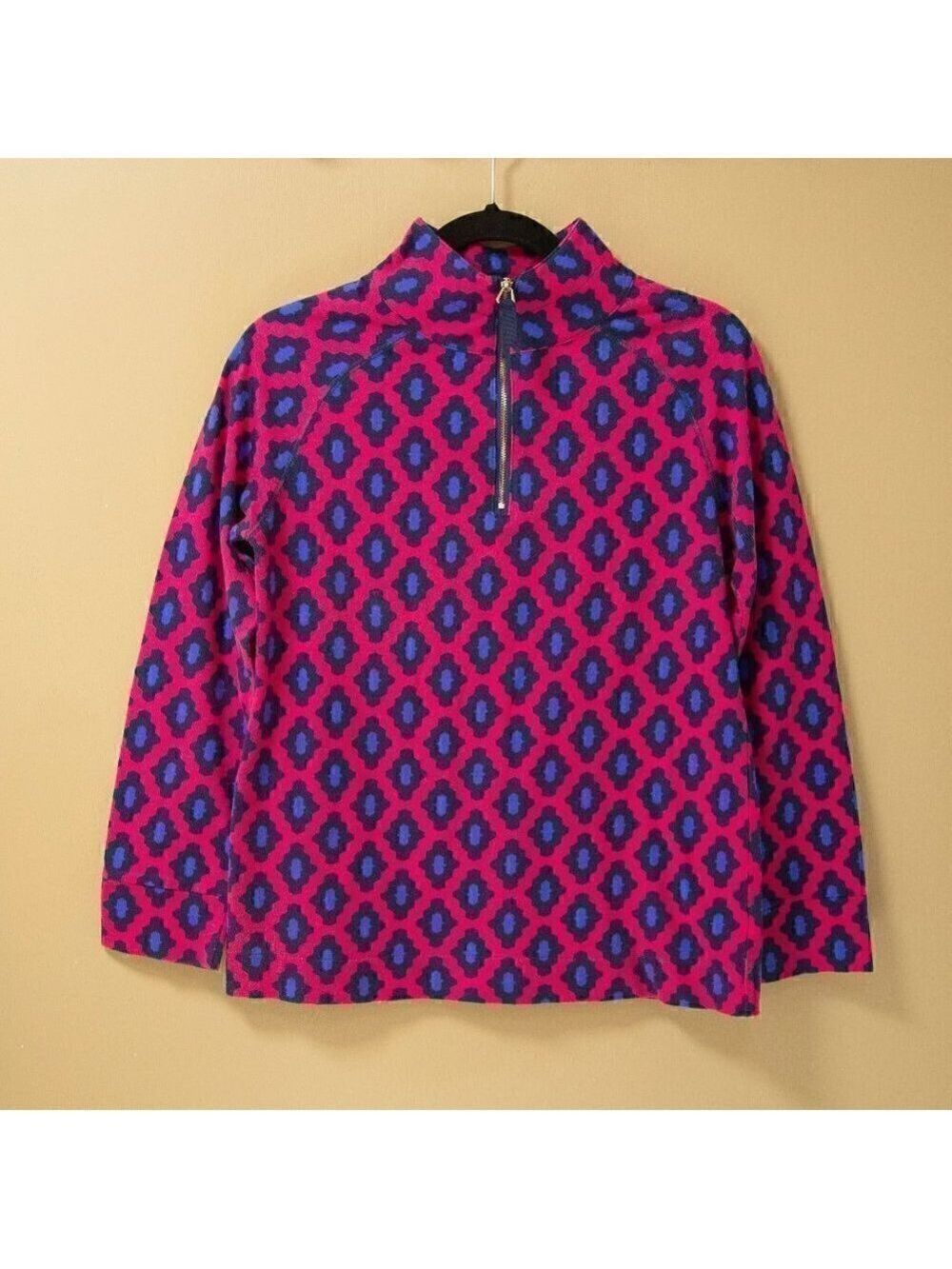𝅺3 fpr $10 Mud Pie Poppy Monogram Quarter Zip Pullover